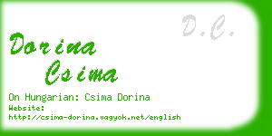 dorina csima business card